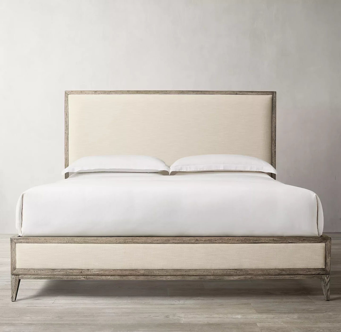 European Wing Bed – Sculptural Solid Oak Platform Bed – Modern Piece