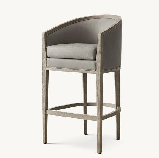 Bar Stool – Dixon Midcentury Plank Arms & Solid Oak Statement Piece