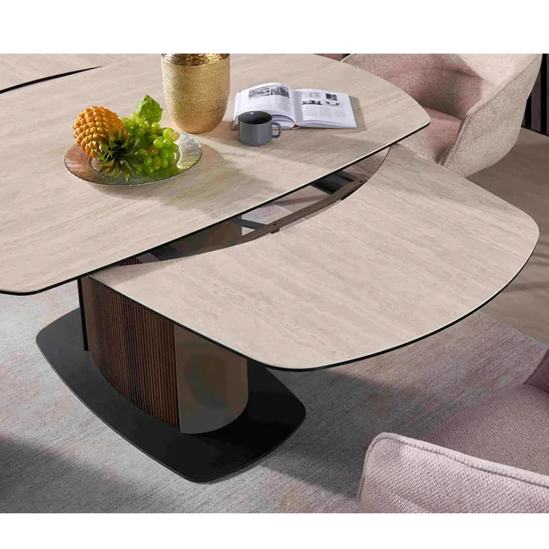 Luxury 1601668095346 Sintered Stone Extendable Dining Table Modern Italian Style for Villa