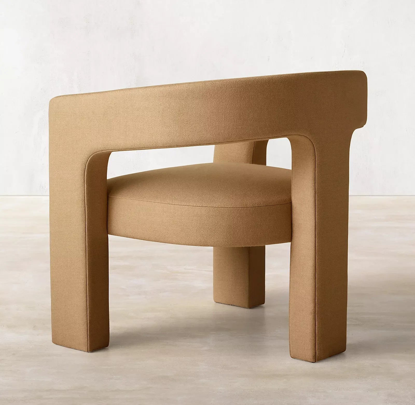 Lounge Chair – Open-Back Performance Fabric Ines Modern Statement Piece
