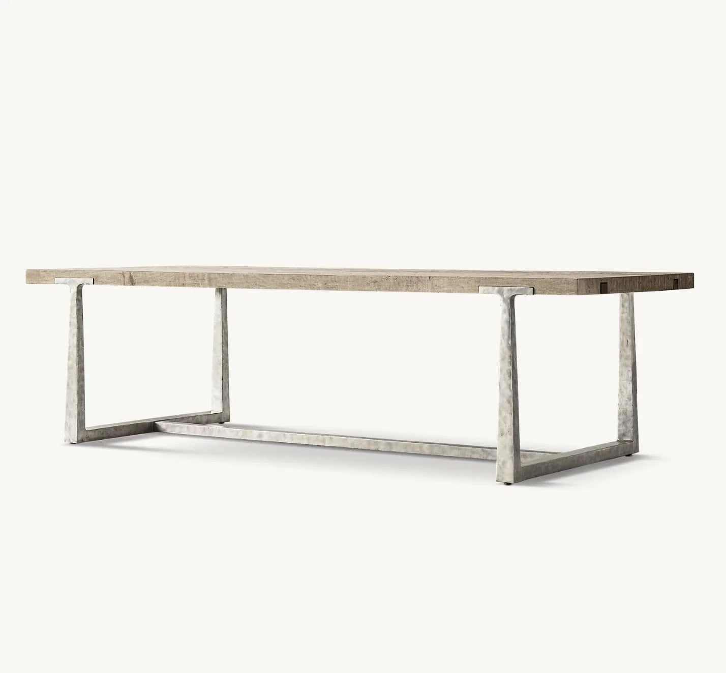 Industrial Extension Dining Table – T-Brace Solid Oak – Statement Piece