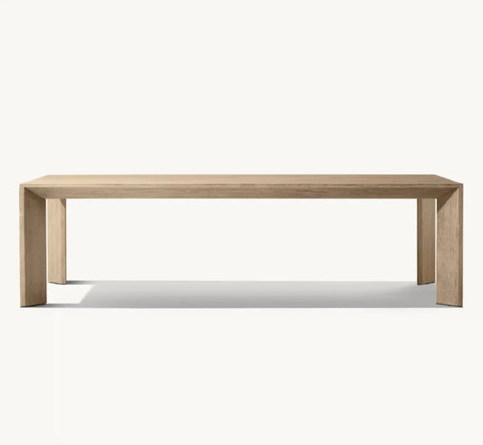 Arles Rectangular Extension Dining Table – Brushed Oak Contemporary Statement Piece