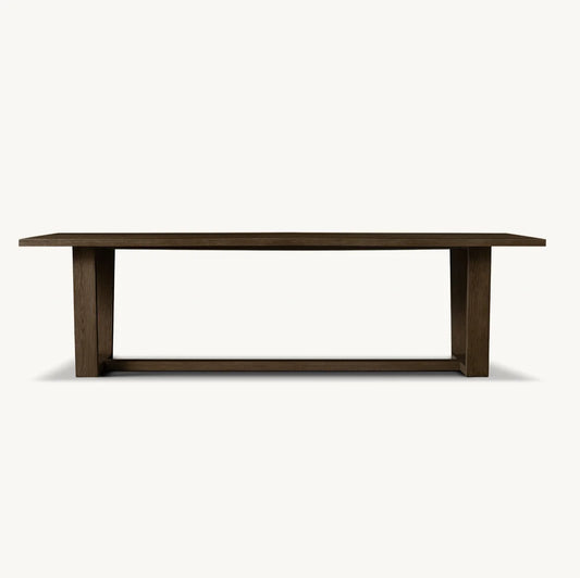 Montecito Rectangular Trestle Dining Table – Solid Oak Architectural Piece