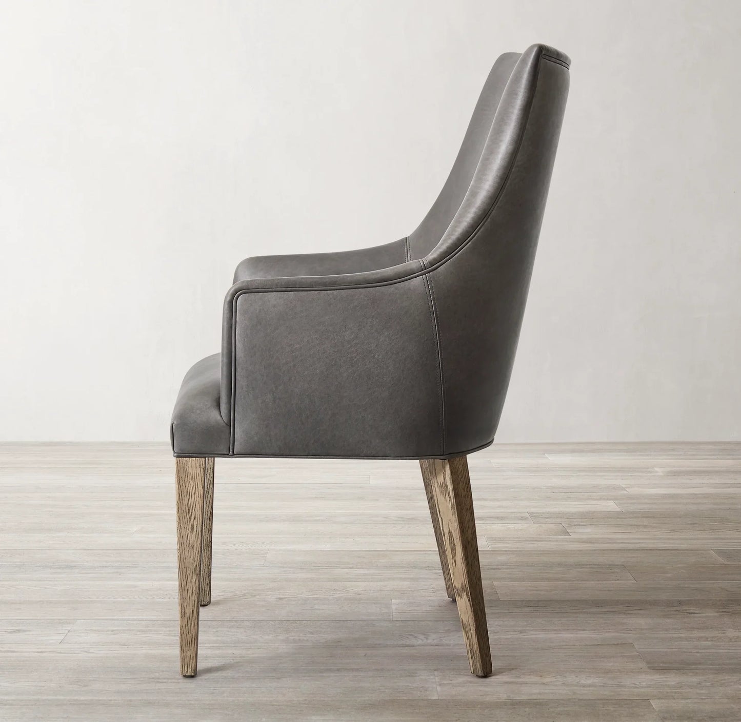 Ella Italian Style Dining Chair – Midcentury Geometric Design in Pewter