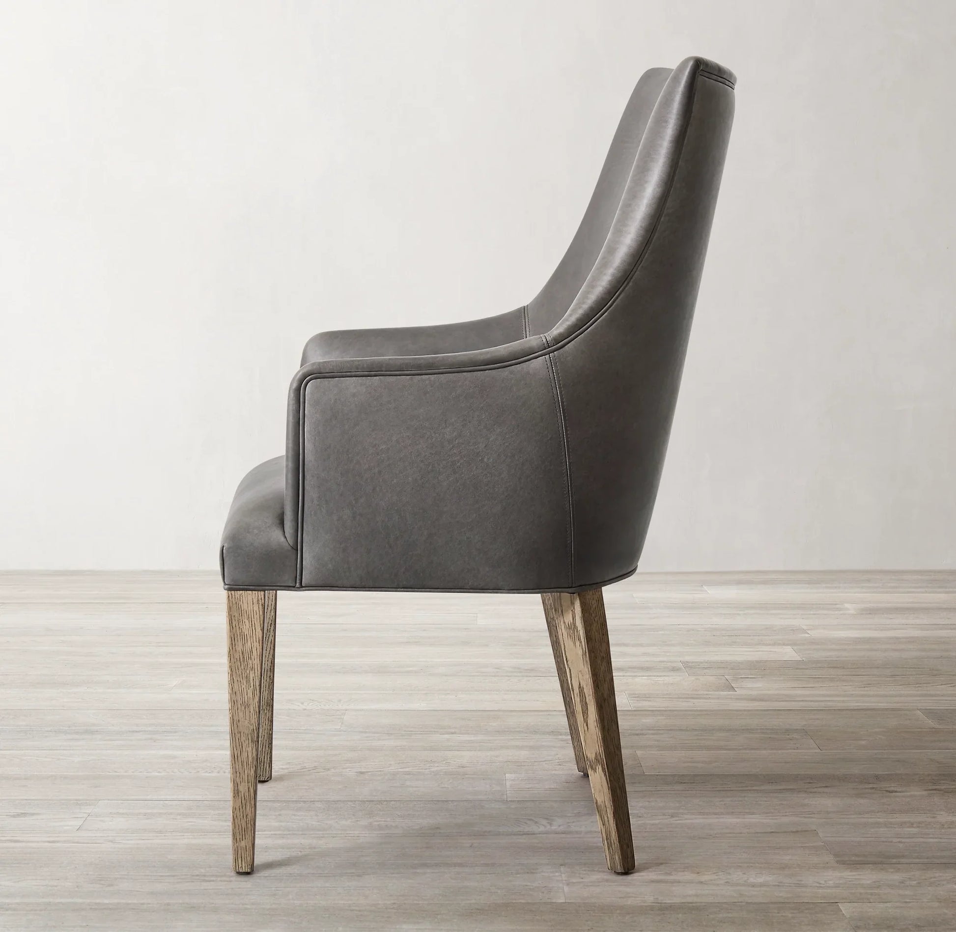 Ella Italian Style Dining Chair – Midcentury Geometric Design in Pewter