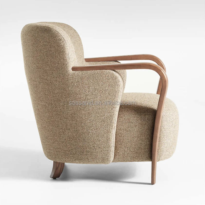 Contemporary Armchair – Midcentury Solid Oak Statement Piece | 1601024335152