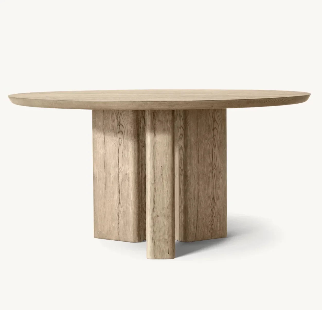 Round Dining Table – Contemporary French Rustic Oak Brioni Statement | 1601229820029