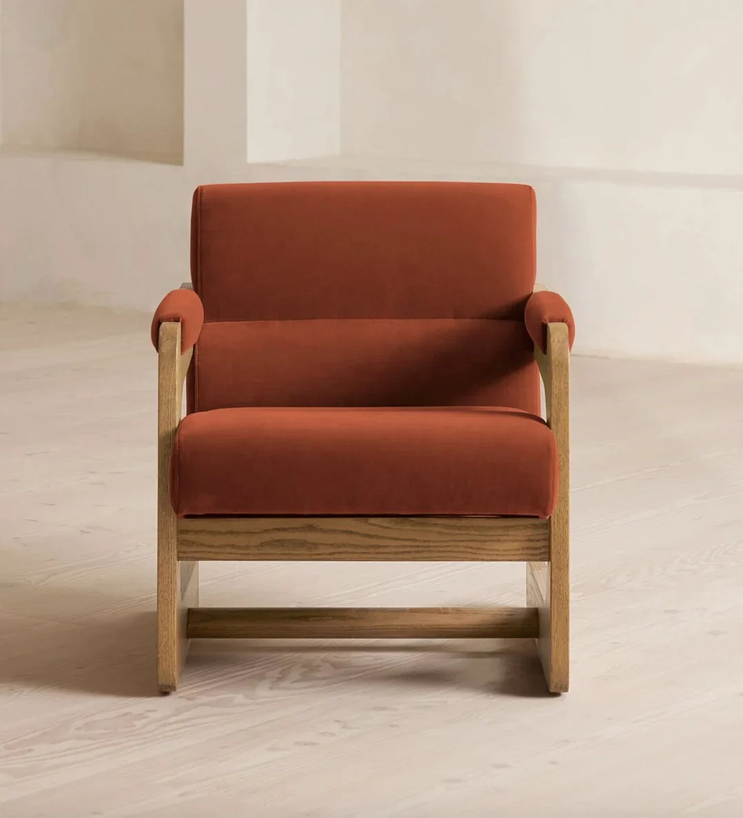 Lara Cantilever Armchair – Modern European Designer Accent Chair in Premium Fabric