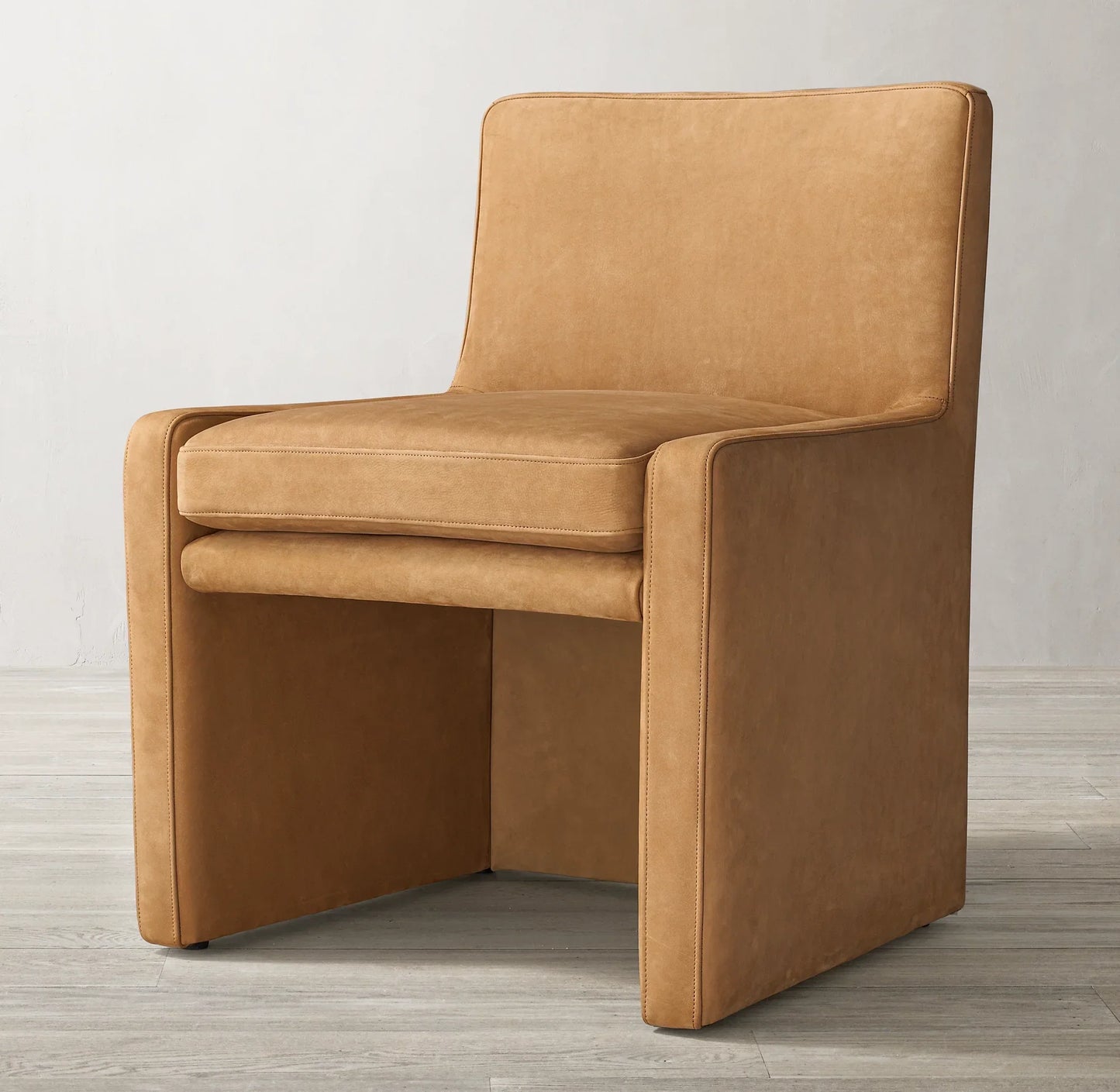 Mattia European Dining Chair – Sculptural Track Arm – Solid Wood – Modern Luxury