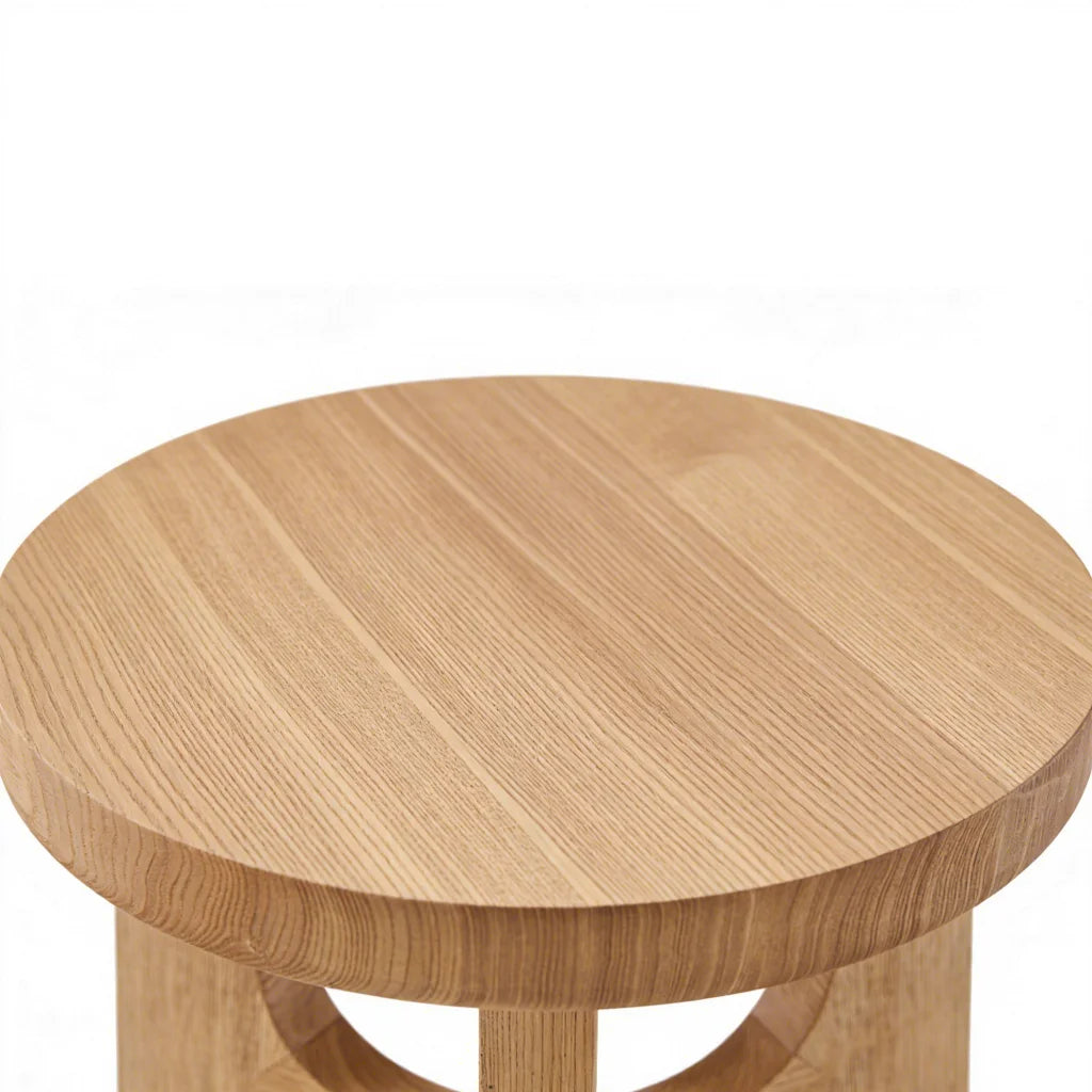 Round Side Table in Brown