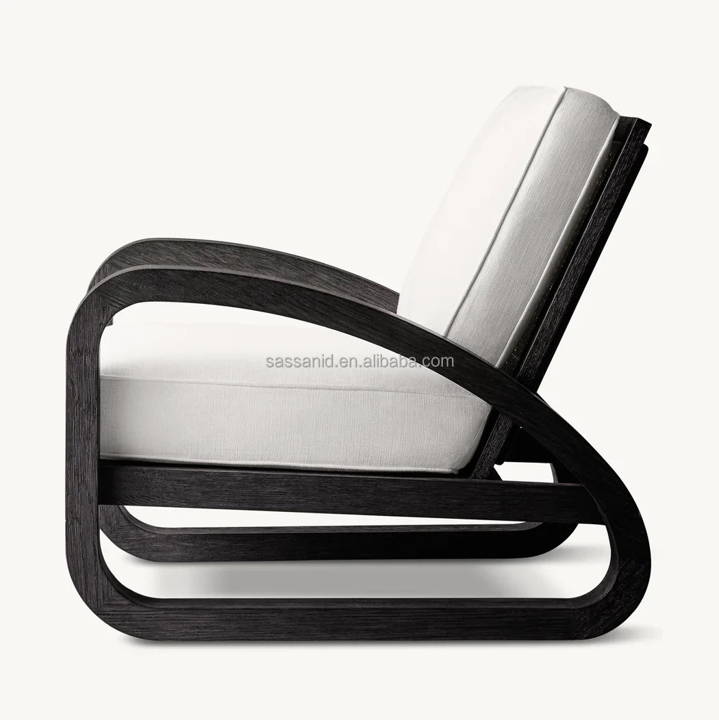 Pascal Lounge Chair – Modern Geometric Silhouette in Performance Fabric