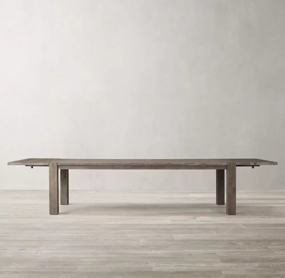 Reclaimed Oak Parsons Extension Dining Table – Handcrafted Wood | 1601041340807