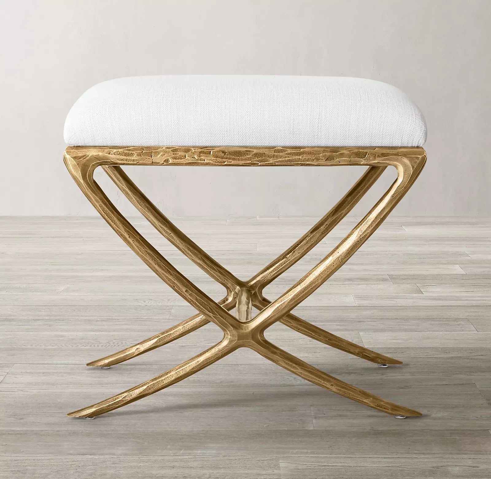 X-Base Stool – Hand-Forged Metal Artisan Architectural Statement Piece