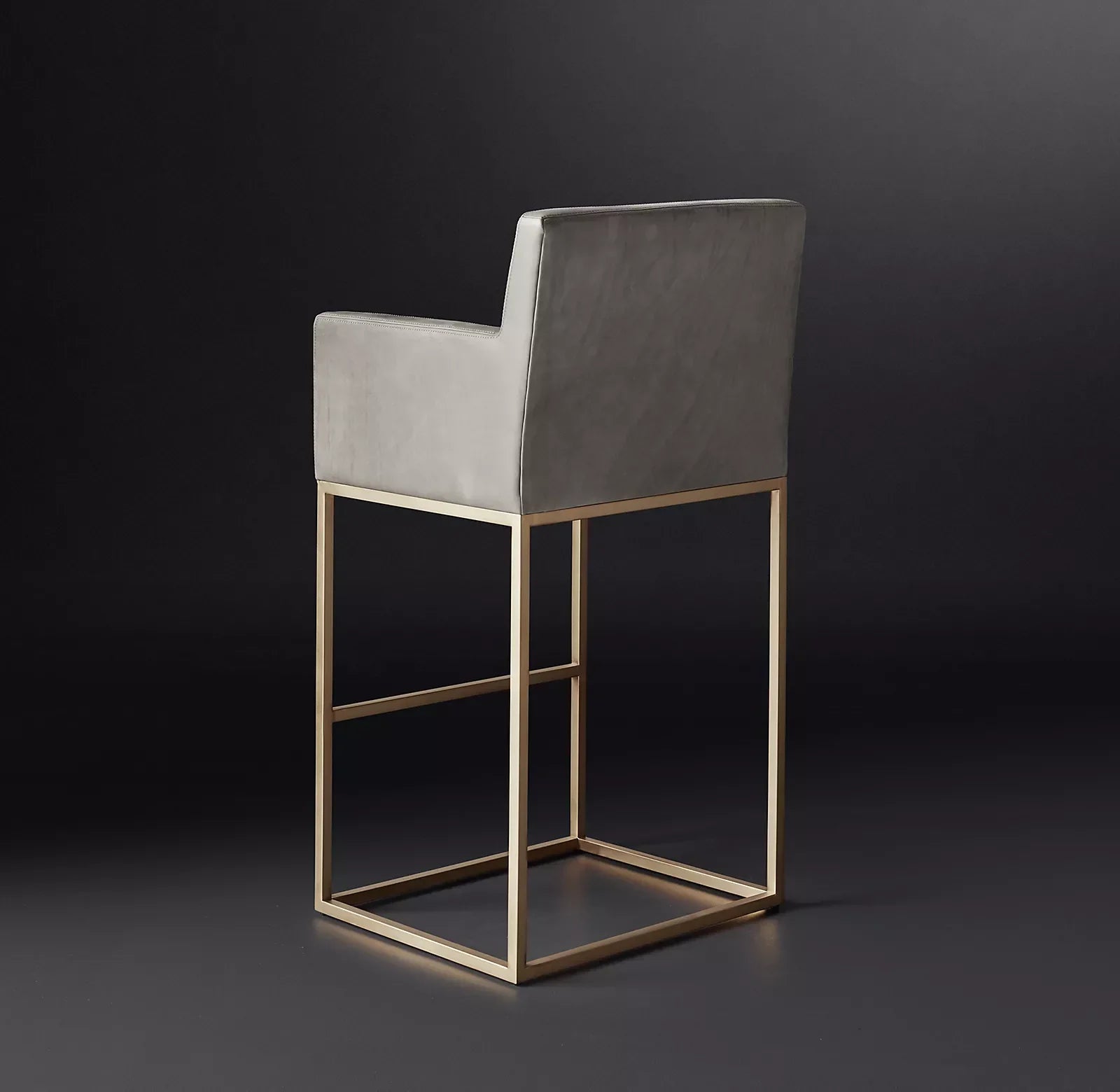 Modern American Leather Bar Stool – Track Arm Re Home Statement Piece