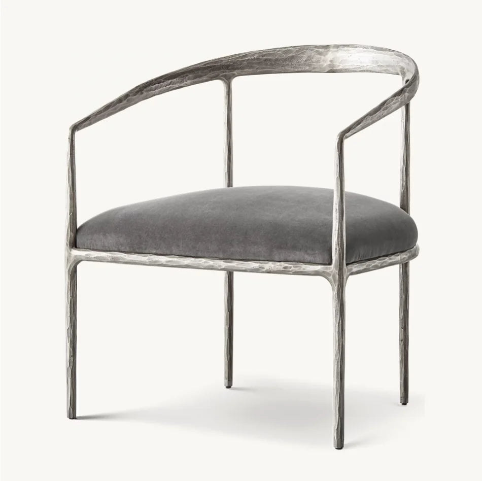 Curved Dining Chair – Solid Oak and Leather Re Home Midcentury Statement Piece