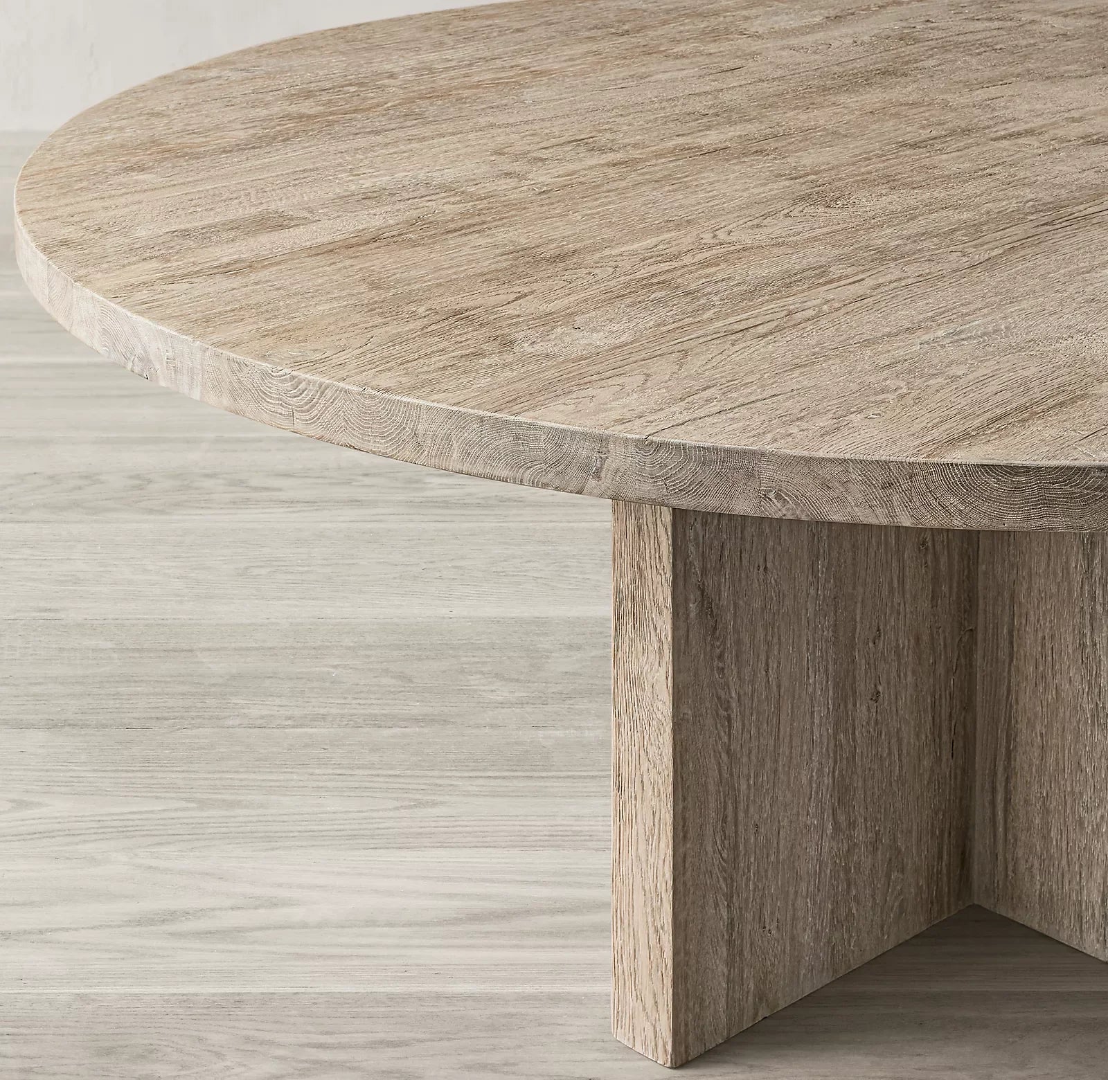 Round Dining Table Mid-Century Modern Solid Oak – Artisan Statement Piece