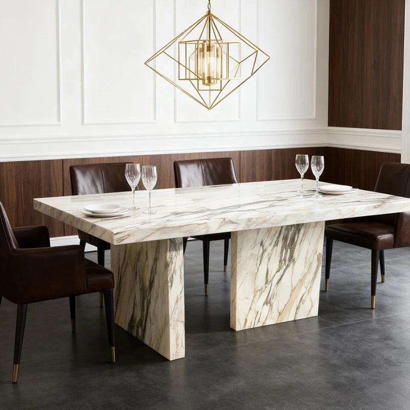 Modern Minimalist Marble Coffee Table Elegant Luxury Italian Style for Villa