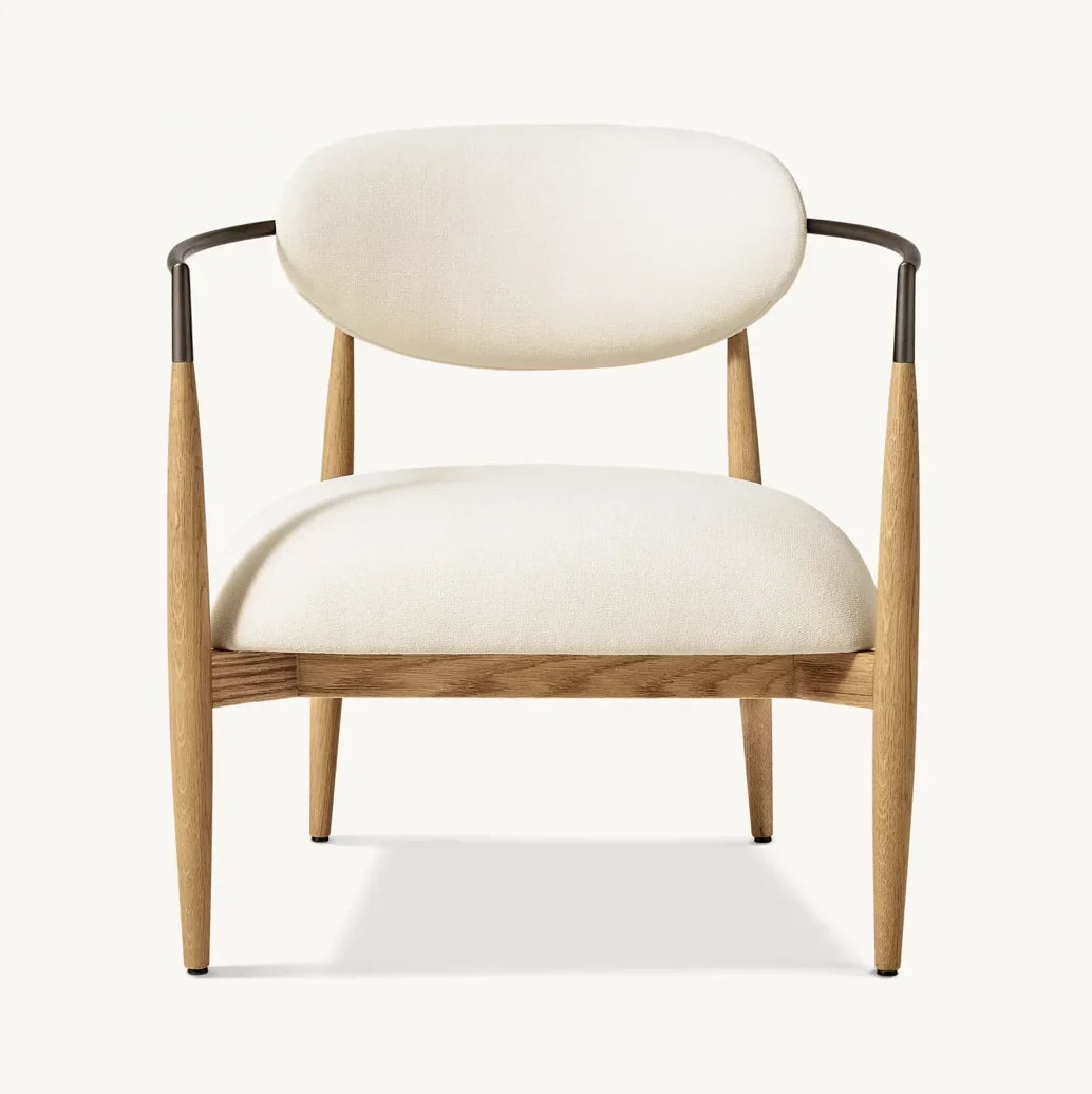 Arno Lounge Chair – Modern Contemporary Oak and Bronze Statement Piece
