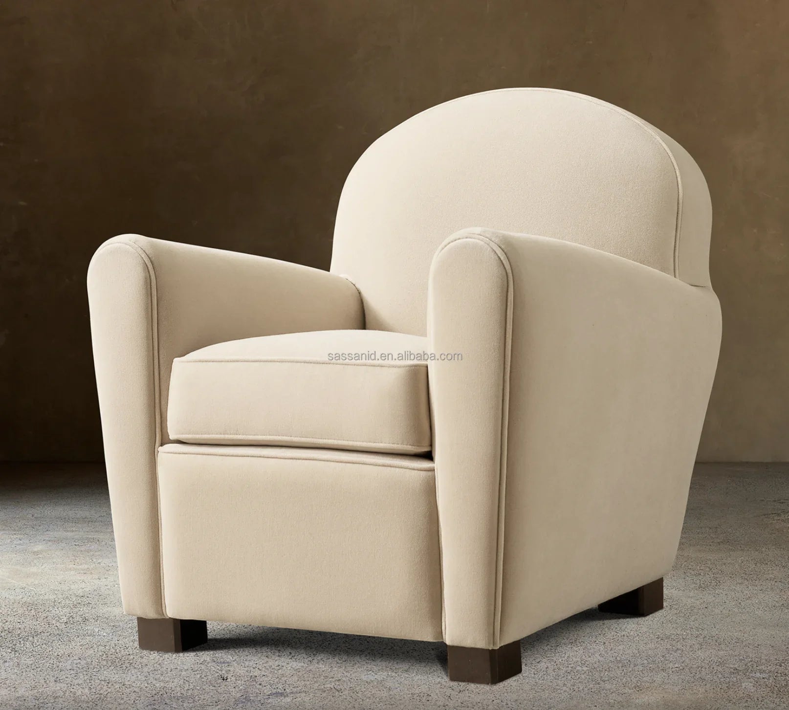 Club Chair – Mid-Century European Solid Oak & Leather Statement Piece