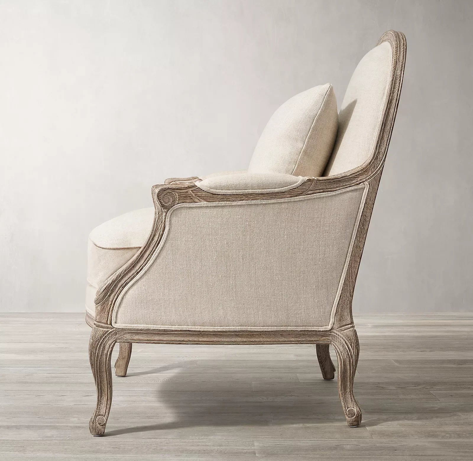 Lyon Wingback Armchair – High Shelter Back Linen Statement Piece