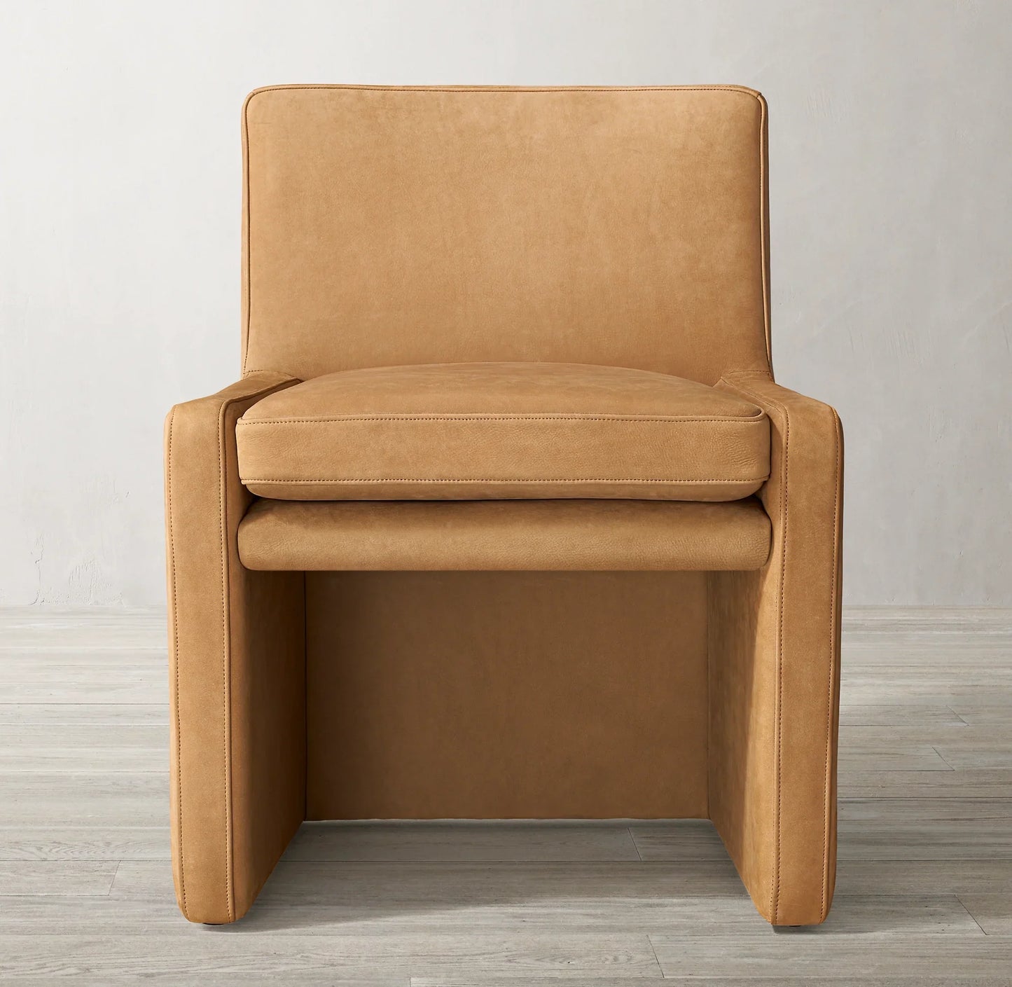 Mattia European Dining Chair – Sculptural Track Arm – Solid Wood – Modern Luxury