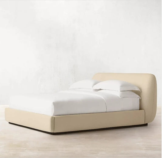 Contemporary Fabric Platform Bed – Low Profile Slipcovered Design | 1601051803192