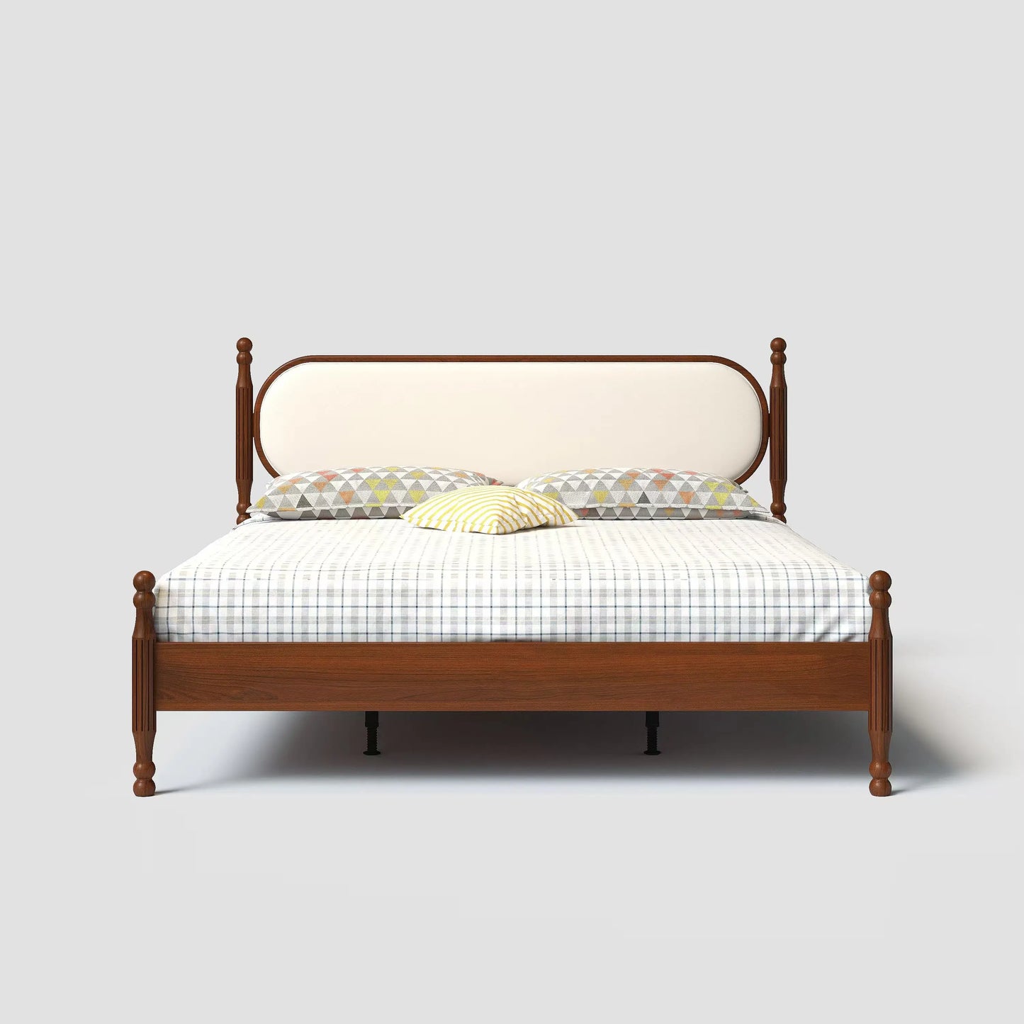 Luxury YZ-C305 Solid Wood Bed Frame Modern Italian Style for Villa