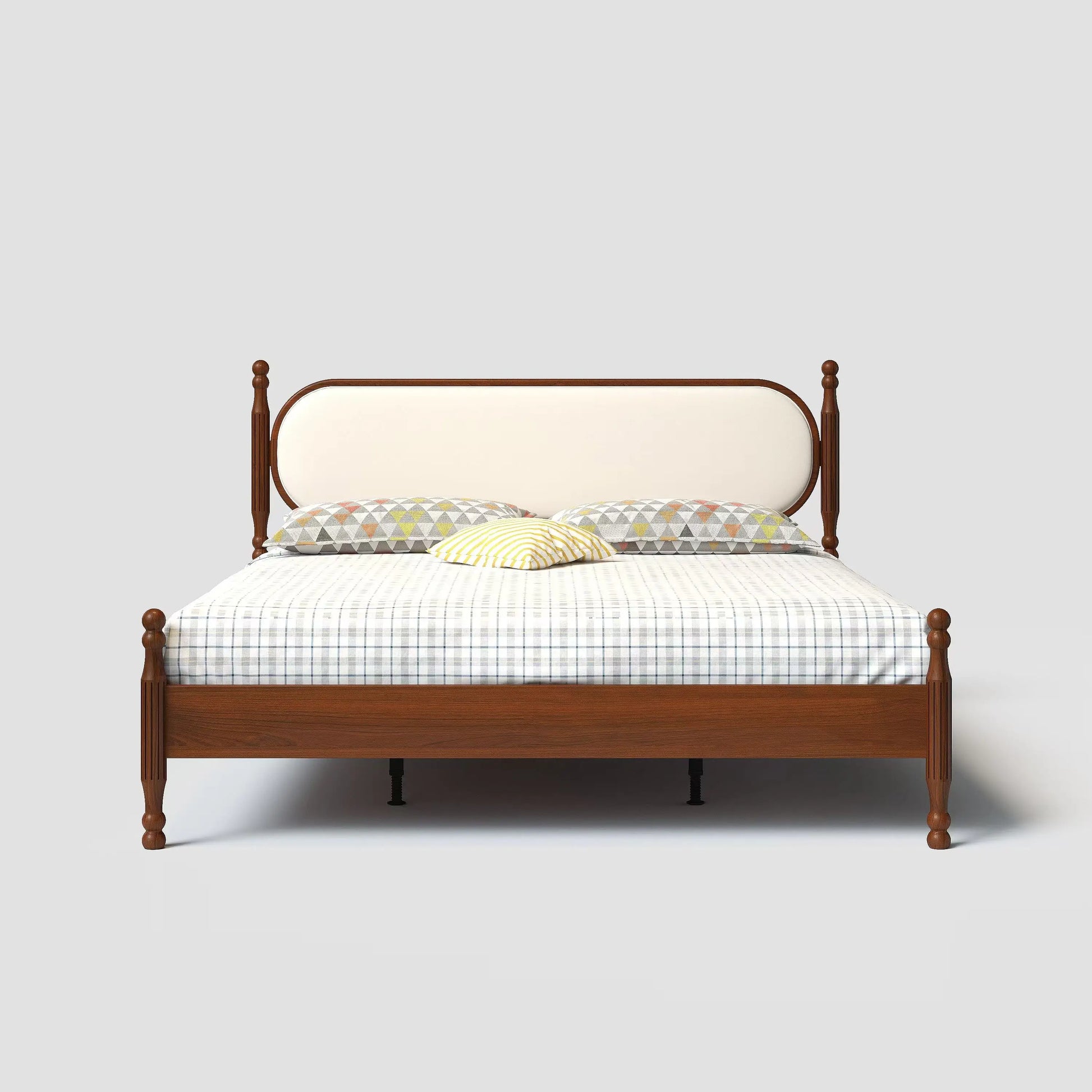 Luxury YZ-C305 Solid Wood Bed Frame Modern Italian Style for Villa