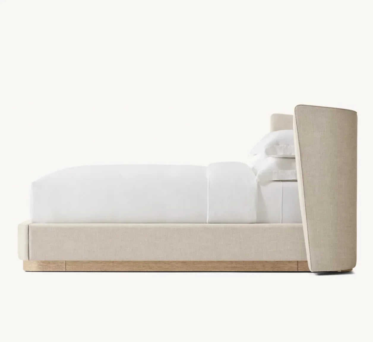 Wing Back Shelter Bed – Contemporary Fabric Upholstered Designer Statement Piece