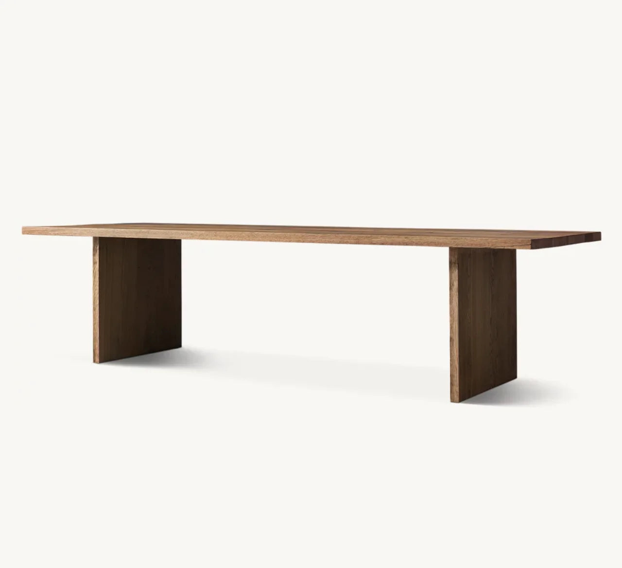 Cracking Oak Rectangular Dining Table – Brule Umber Statement Piece