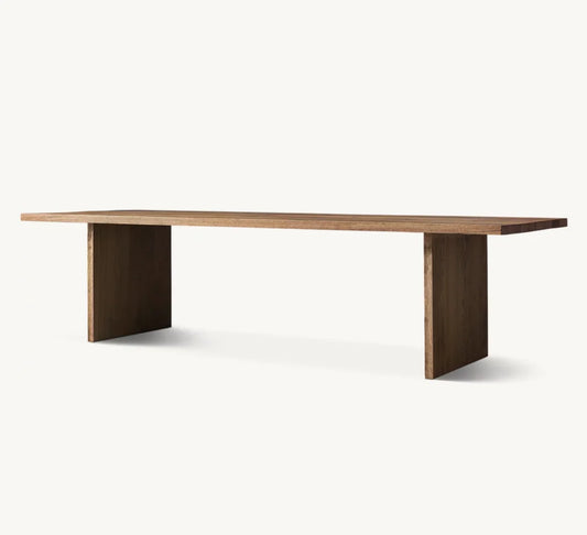 Cracking Oak Rectangular Dining Table – Brule Umber Statement Piece