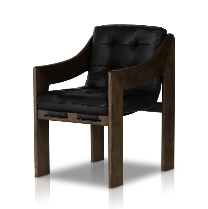 Dining Armchair – Handwoven Cane Solid Oak Danish Design Mid-Century Piece