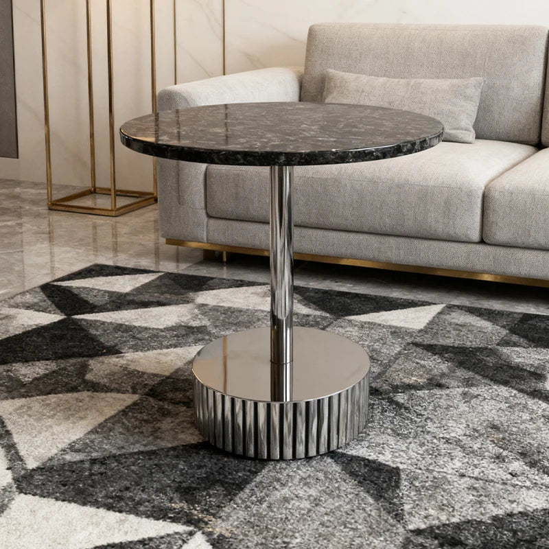Luxury Round Marble Coffee Table Modern Italian Style for Villa