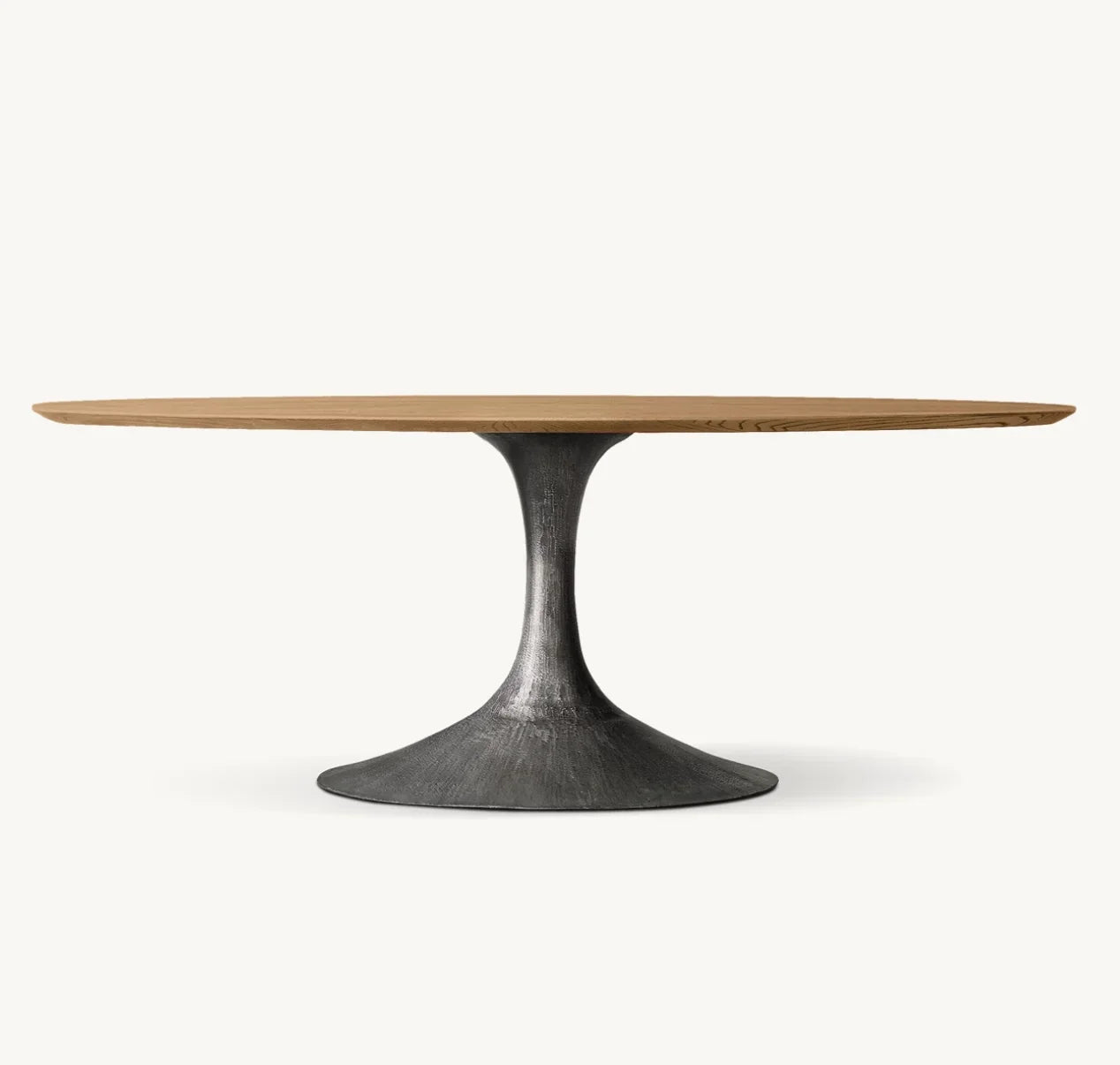 Oval Dining Table – Extendable Midcentury American Wood Statement Piece