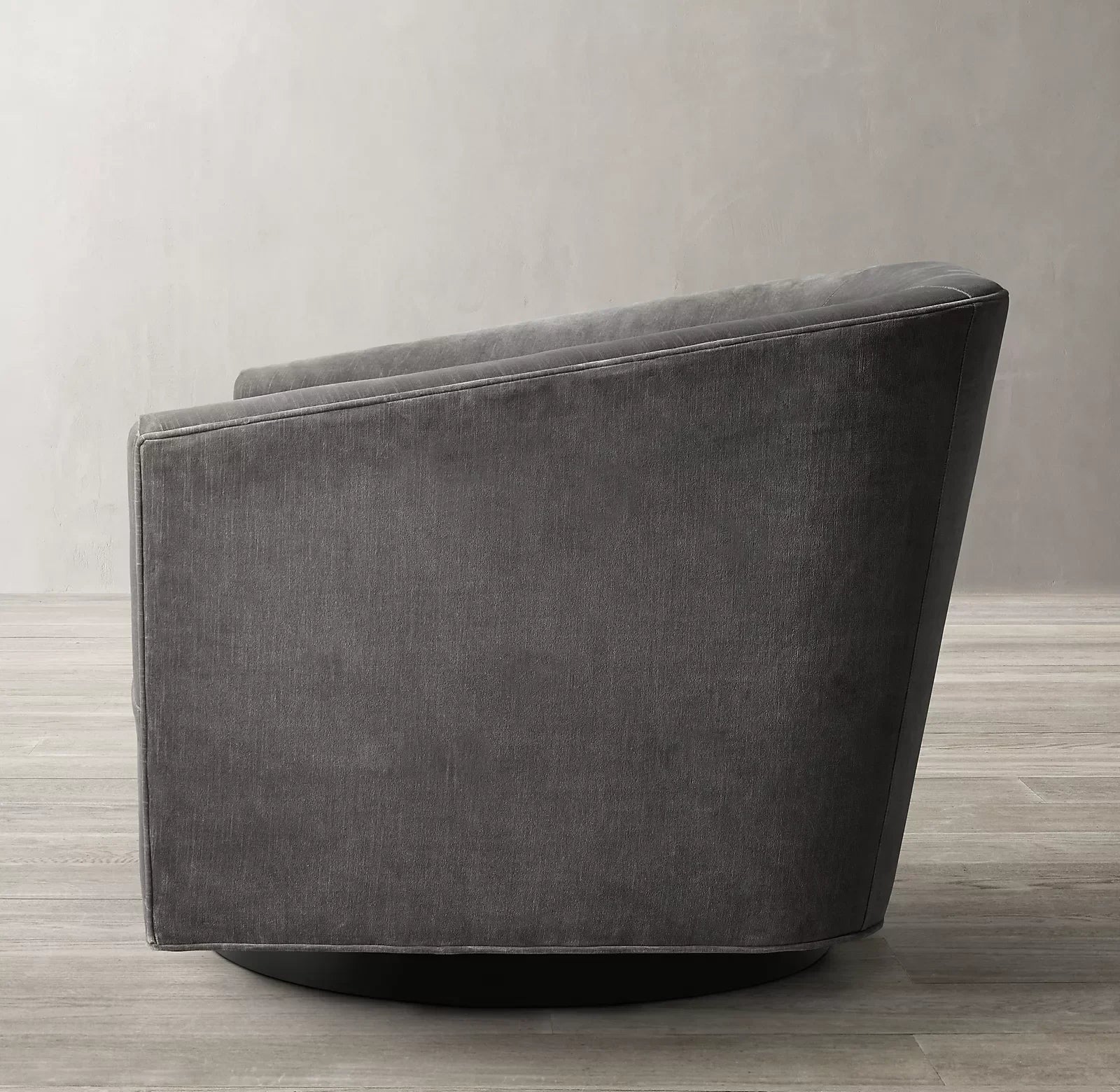 Shelter Arm Swivel Chair – Performance Fabric Midcentury Italian Designer Lounge Piece | 1600339623489