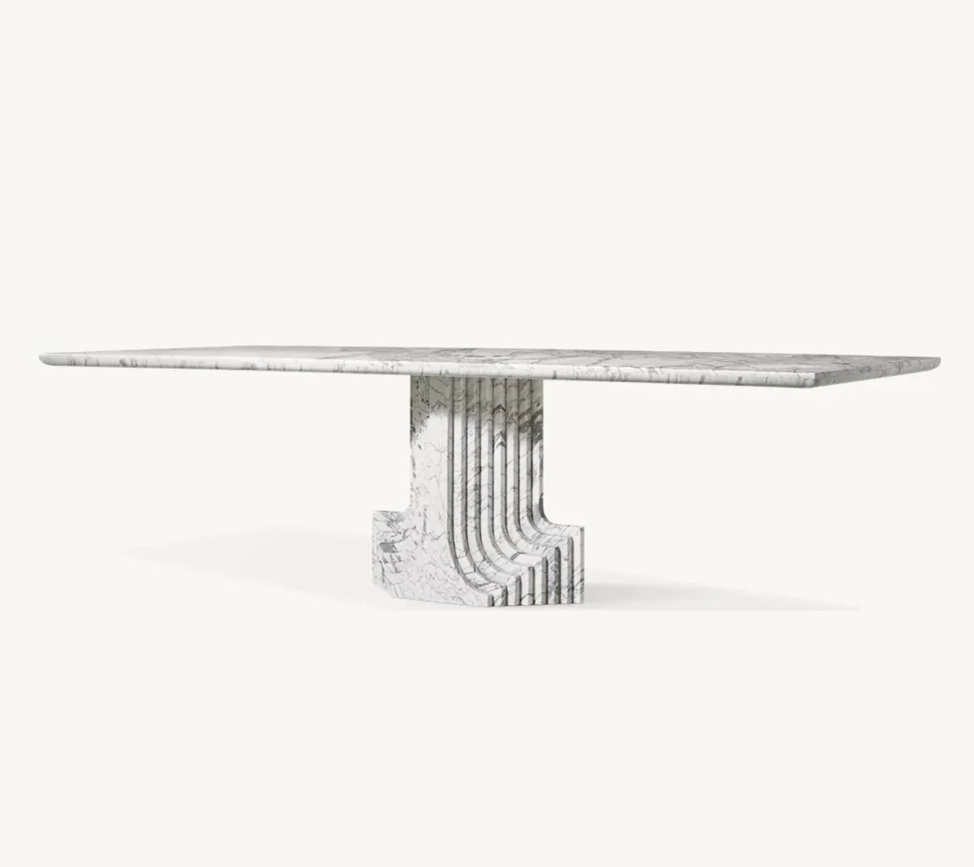 Dining Table – Mid-Century Italian Arabescato Marble Strada Statement Piece