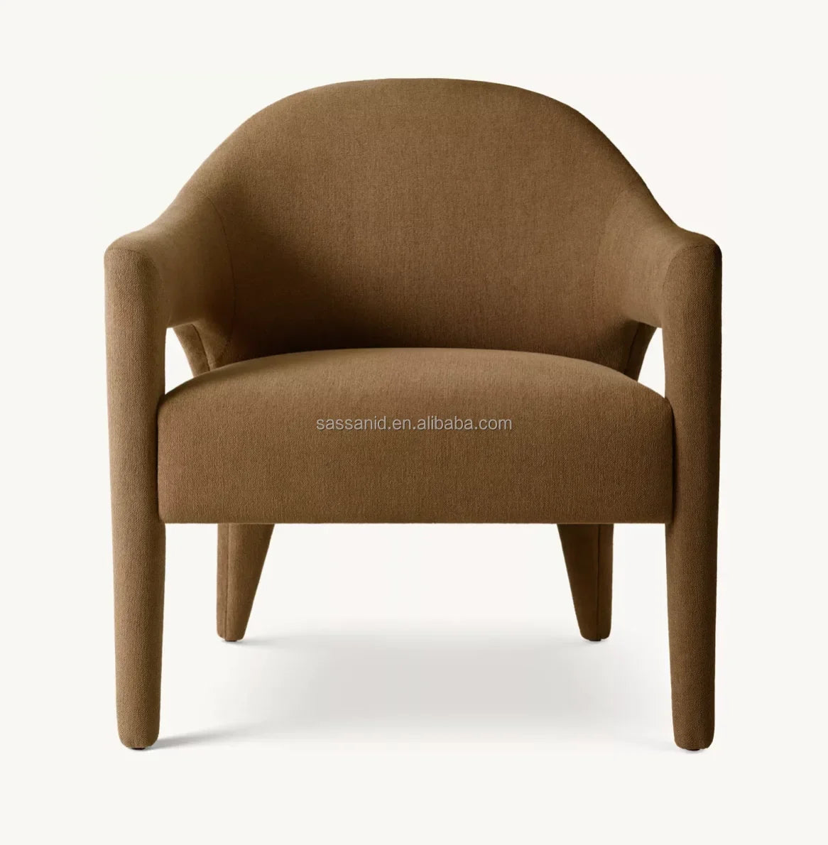 Lounge Chair Belgian Minimalist Italian Bouclé – Isabella Statement Piece