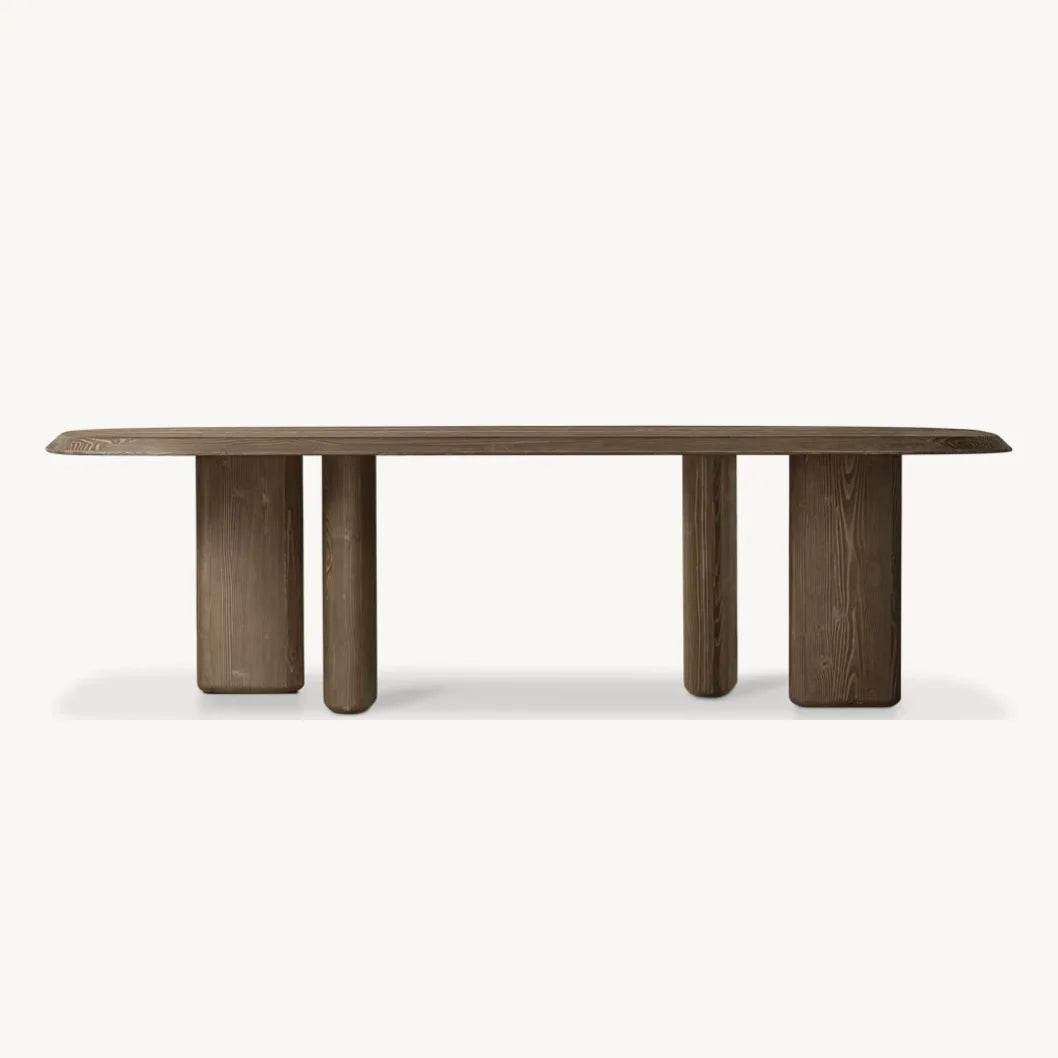 Leon Rectangular Dining Table 130in – Organic Profile Douglas Fir Designer Piece | 1601174934120