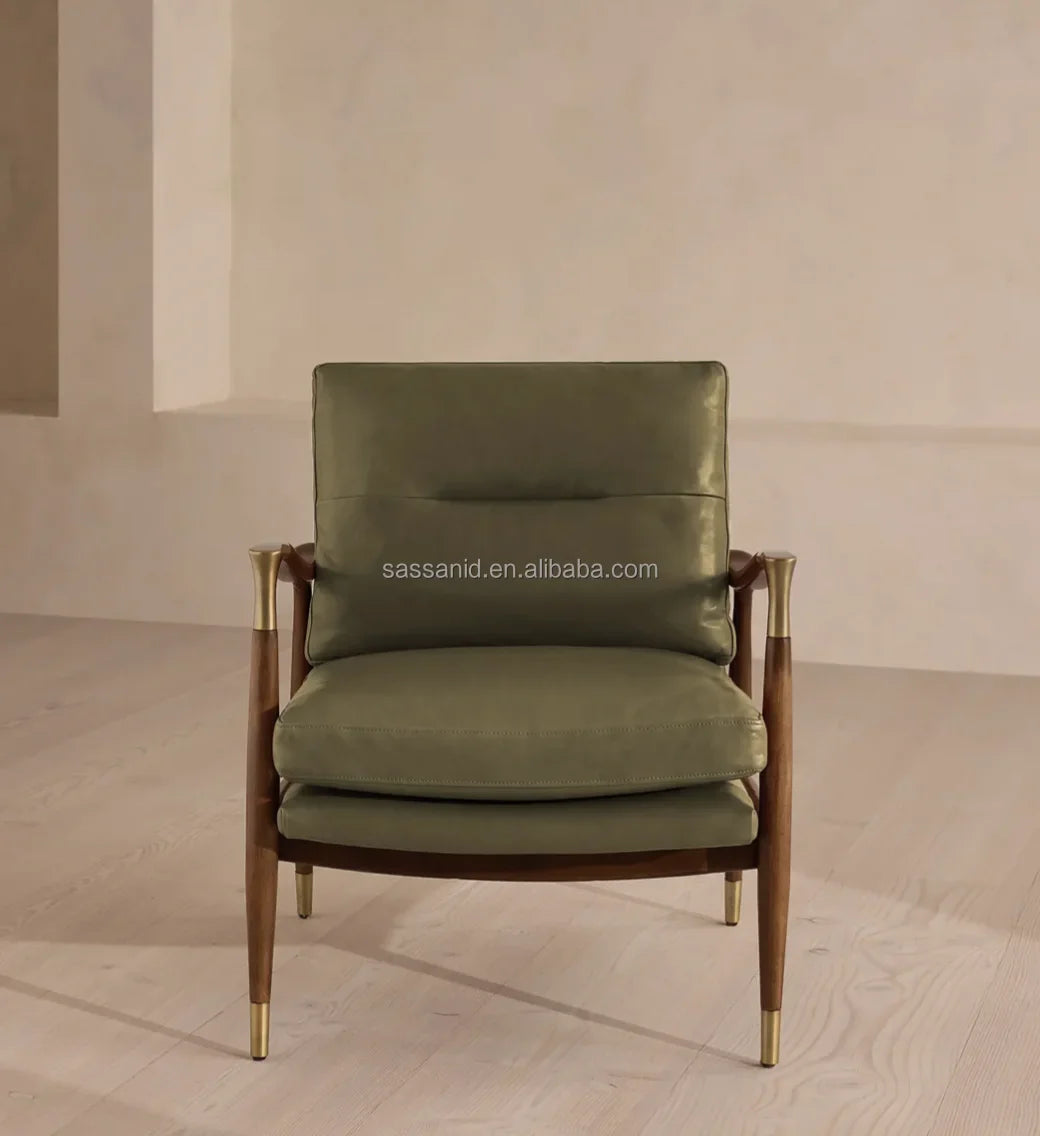 Theodore Mid-century Leather Armchair – Modern Statement Piece