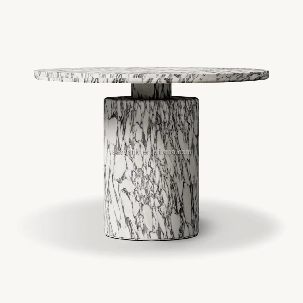 Ponti Round Dining Table – Mid-Century Italian Marble Sculptural Statement Piece
