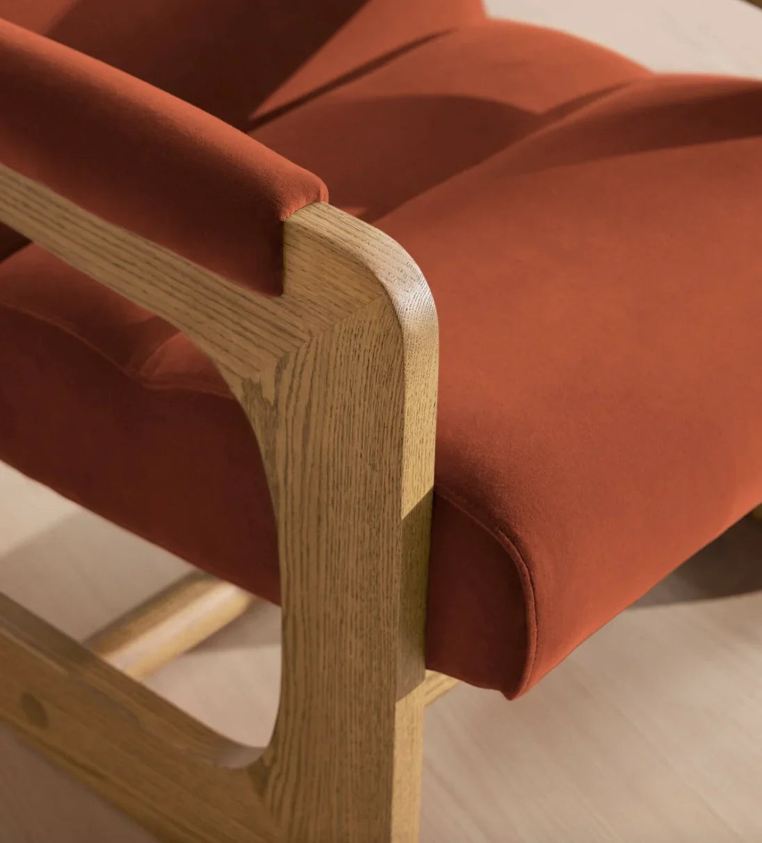 Lara Cantilever Armchair – Modern European Designer Accent Chair in Premium Fabric