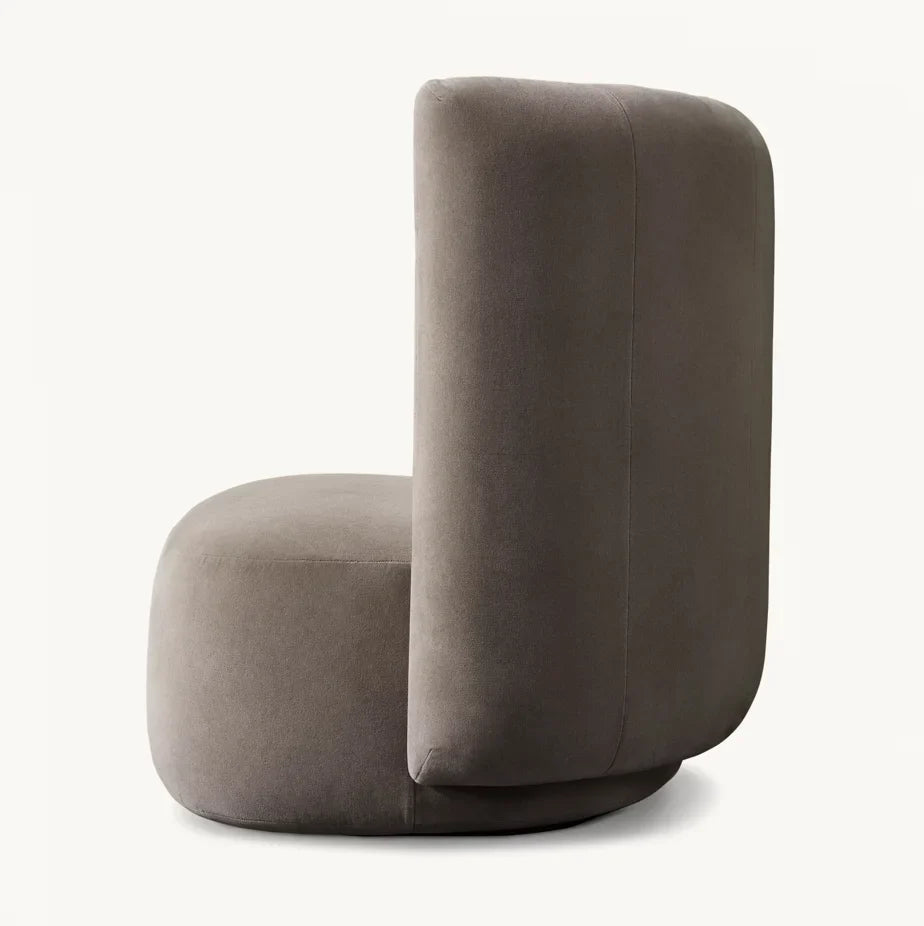 Mira Velvet Armchair – 1960s Modernist Silhouette in Plush Velvet Statement Piece