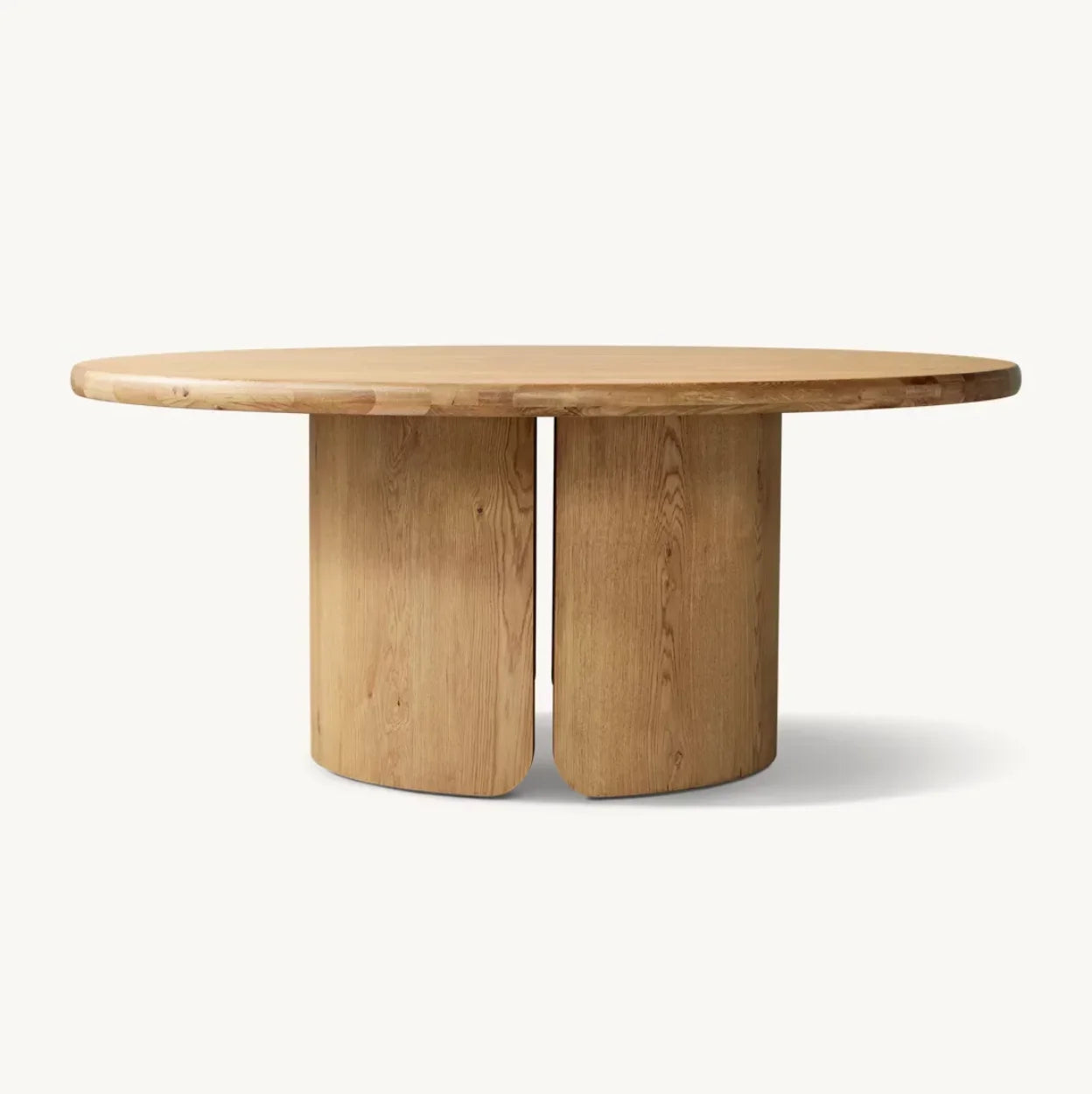 Madera Round Dining Table – Handcrafted Brushed Oak by Re Home