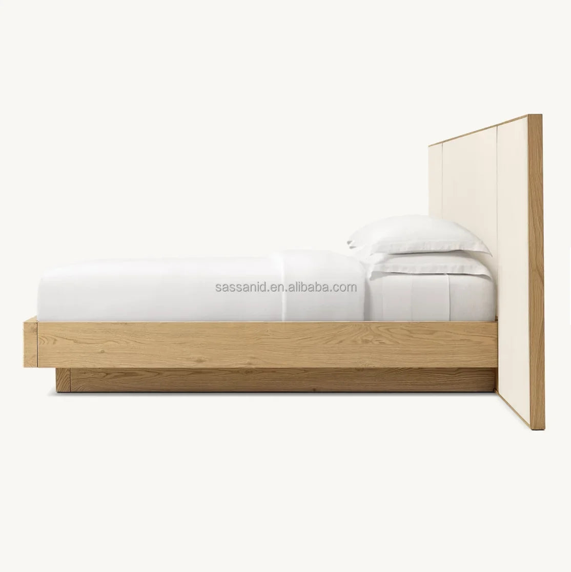 Japanese Platform Bed – Extended Panel Oak – Minimalist Statement Piece