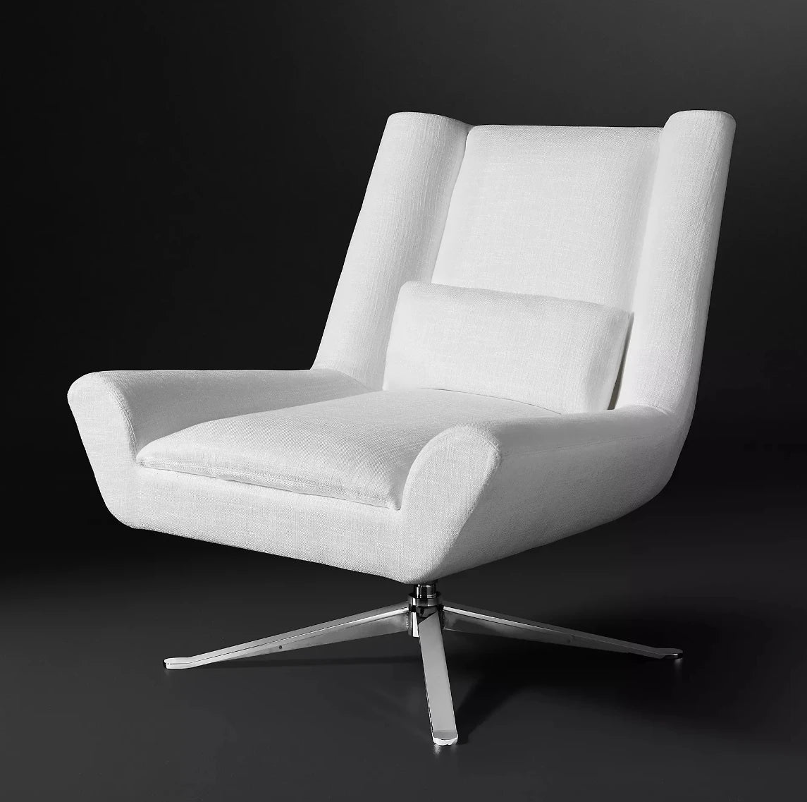 Luka Swivel Chair – Midcentury European Designer Fabric Statement Piece