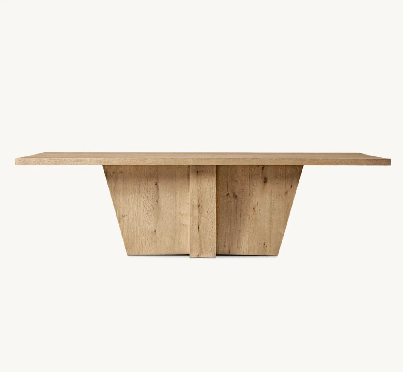 Modernist Handcrafted American Oak Dining Table – Architectural Statement Piece