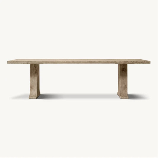 Trestle Dining Table 72-120 Inch – Extendable Cerused Oak Statement | 1601255026911