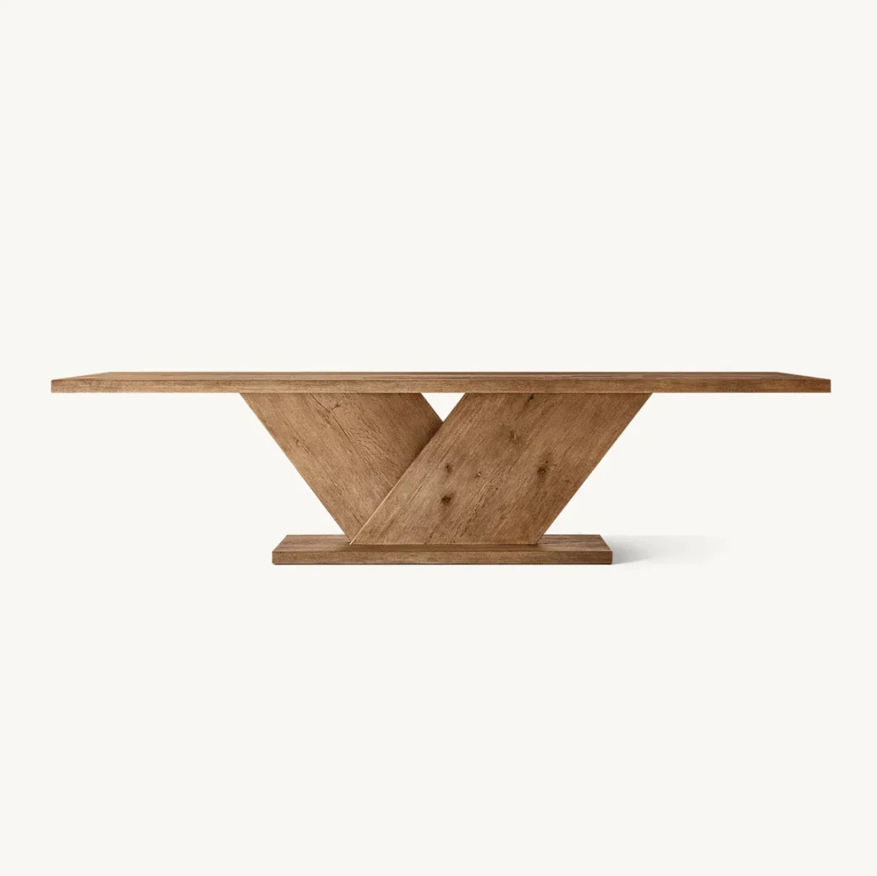 Rectangular Dining Table – Geometric Handcrafted American White Oak Statement Piece