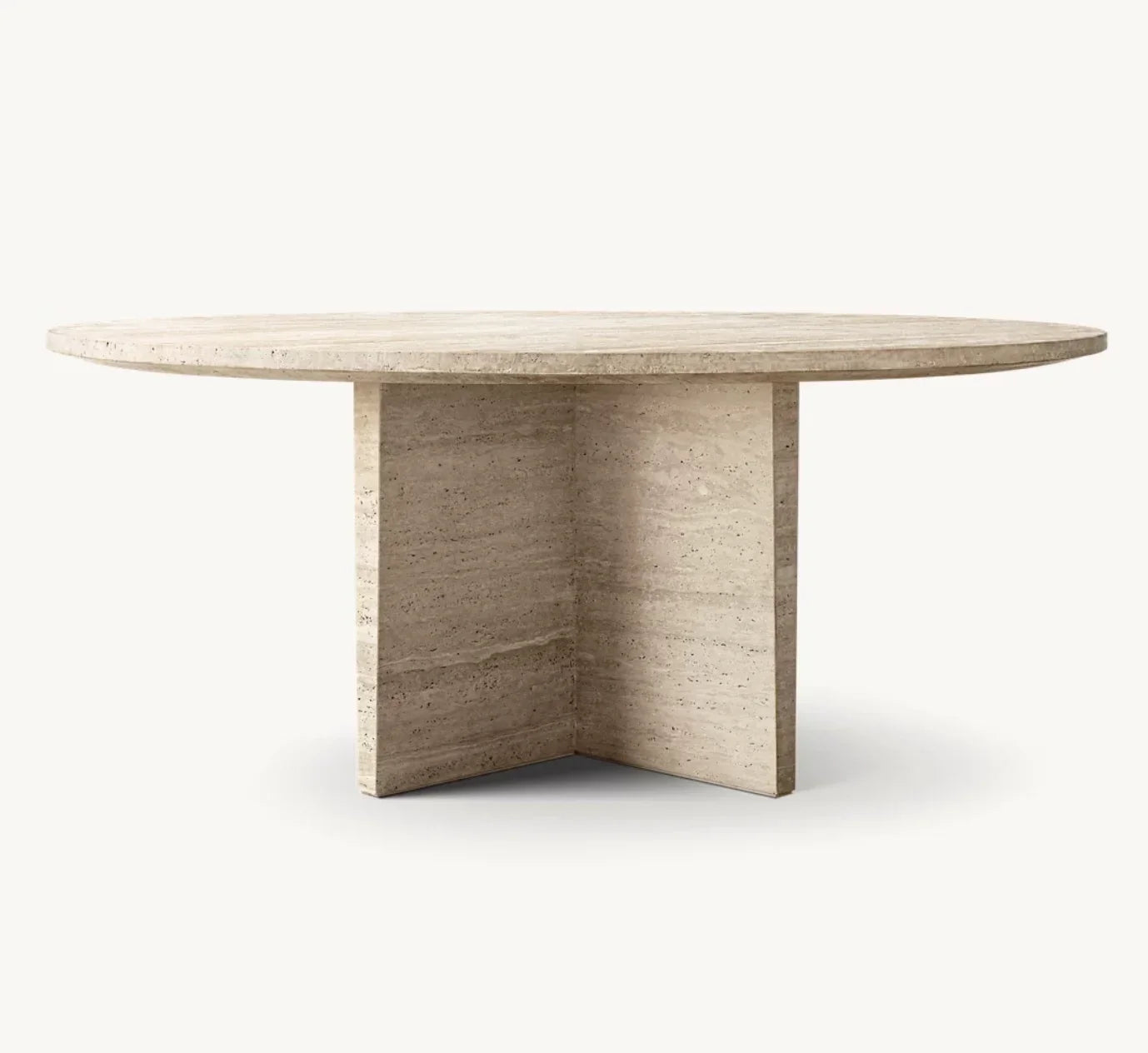 Round Dining Table – Sculptural Italian Travertine Wyeth | 1601251221226