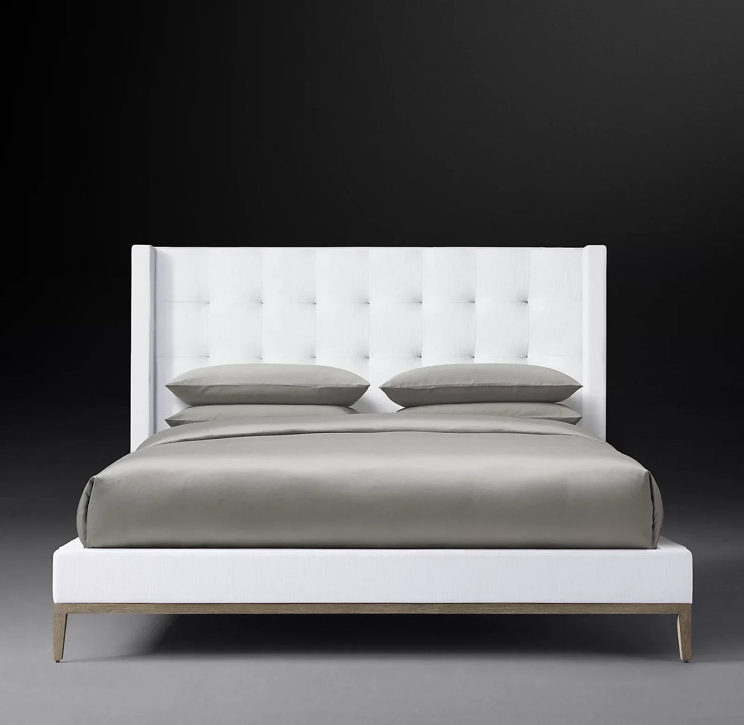 Italian Modernist Shelter Platform Bed – Oak Base Luxury Statement Piece